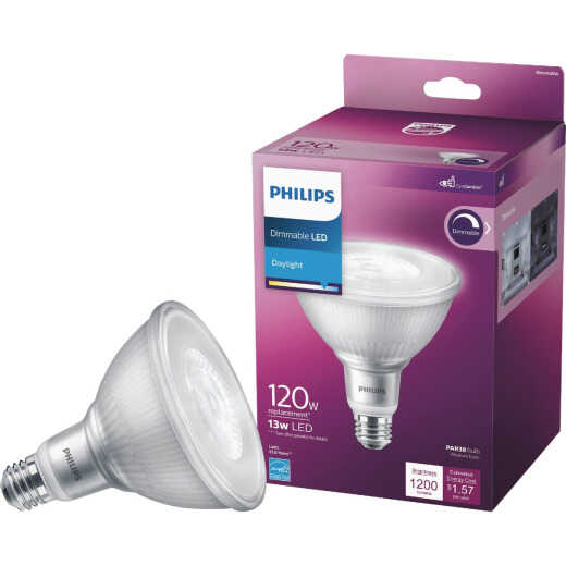 Philips 120W Equivalent Daylight PAR38 Medium Dimmable LED Floodlight Light Bulb